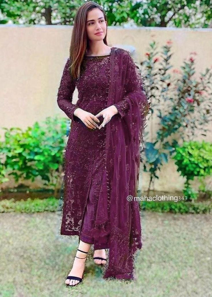 Maryum hussain purple - Shiwani Apparels