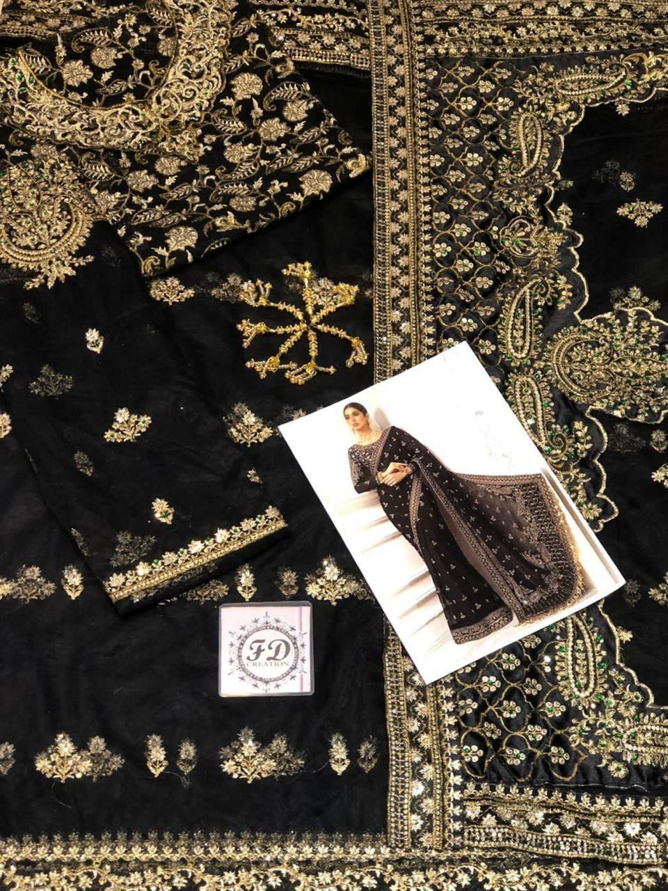 Maria b net saree - Shiwani Apparels
