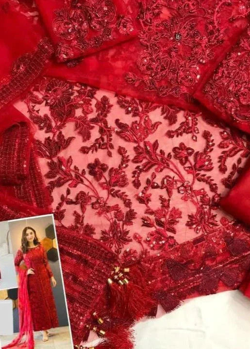 Maryum hussain red dress - Shiwani Apparels