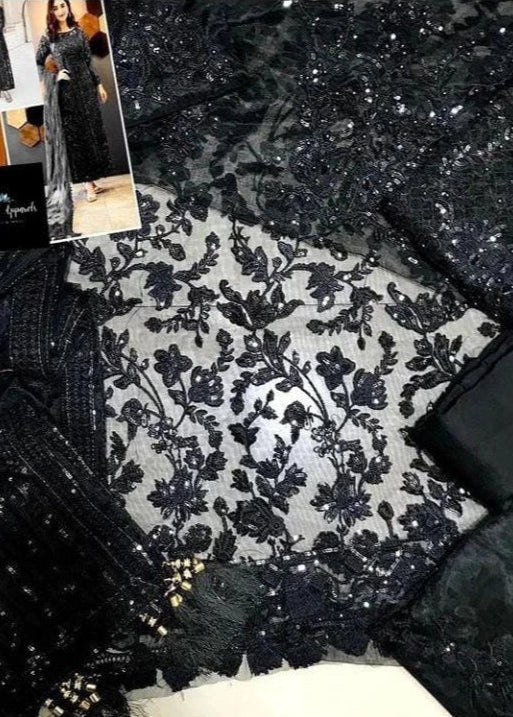 Maryum hussain black - Shiwani Apparels