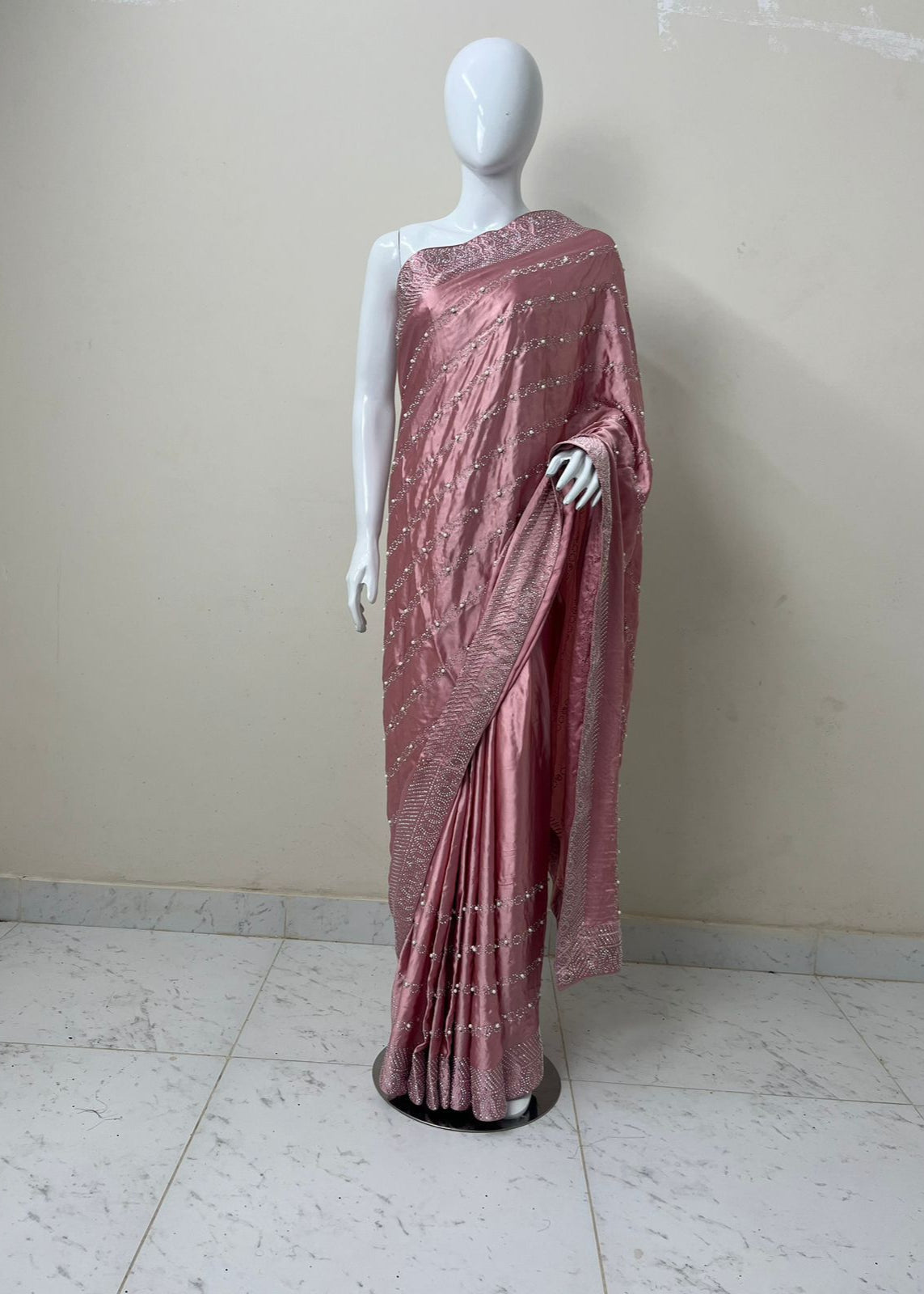 Rahine stone silk saree - Shiwani Apparels