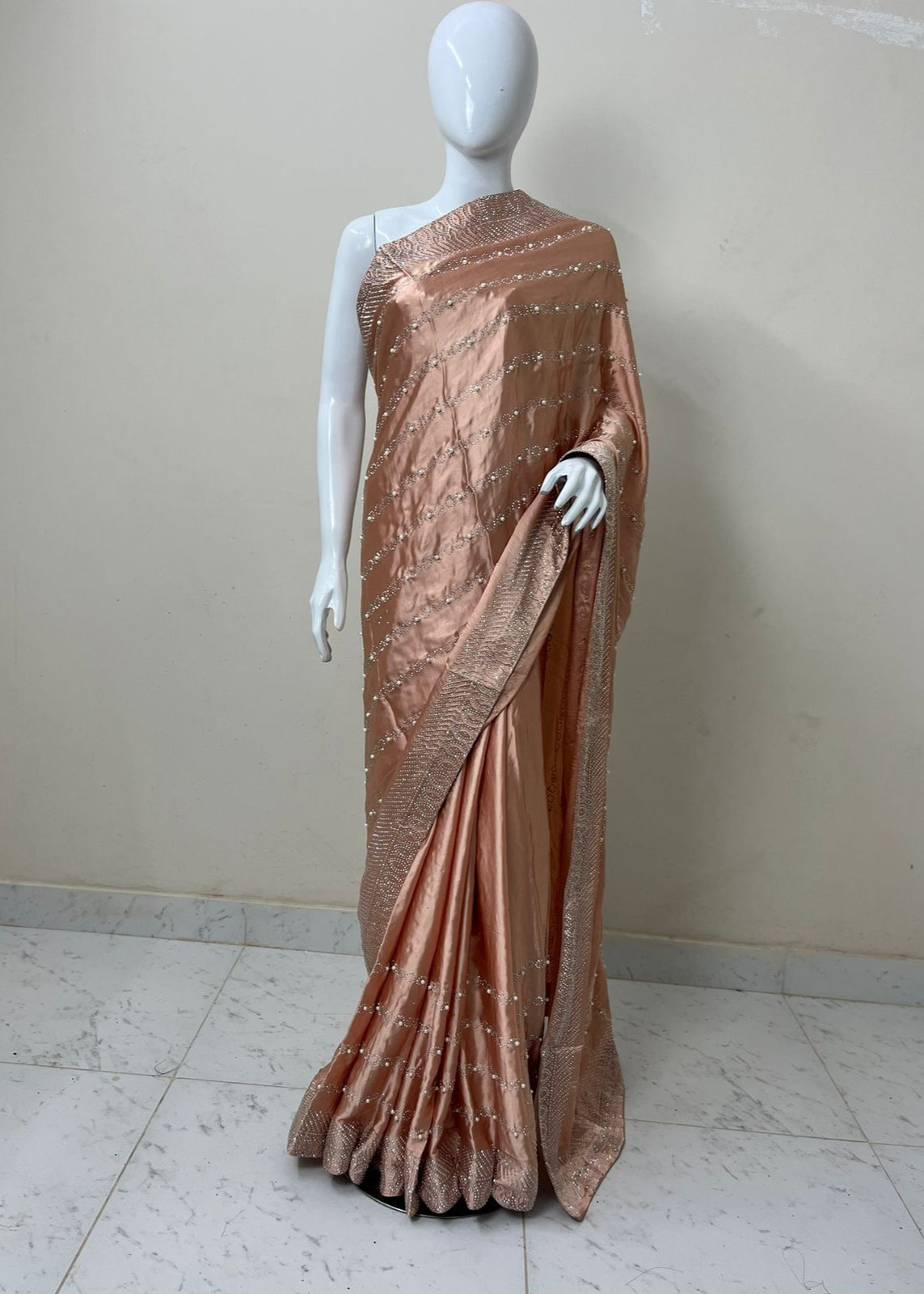 Rahine stone silk saree - Shiwani Apparels