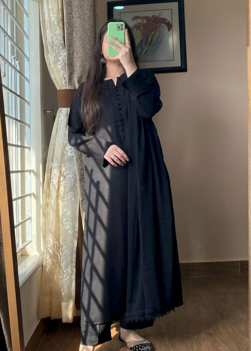 Royal Grace – 3PC Long Shirt Dress - Shiwani Apparels