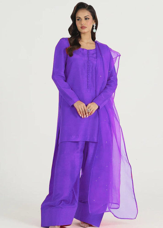 Regal Farshi Silk Ensemble (Stitched) - Shiwani Apparels