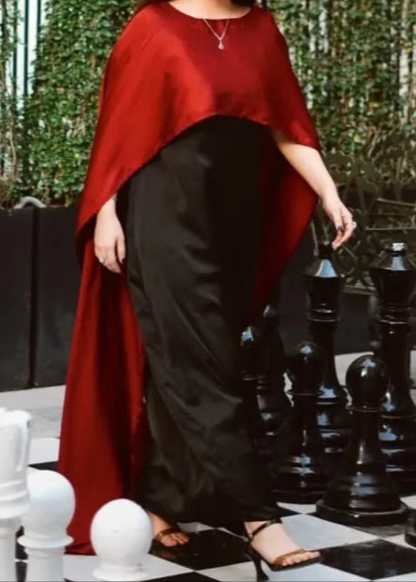 Royal Grace Cape Shawl Dress - Shiwani Apparels