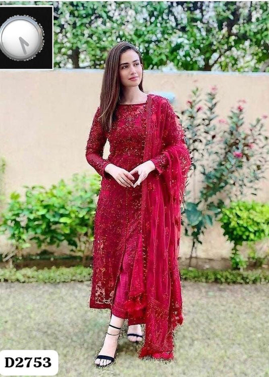 Maryum hussain red dress - Shiwani Apparels