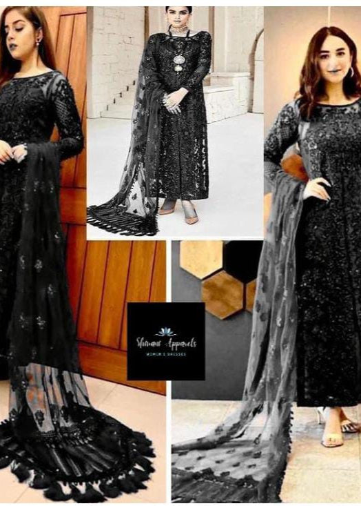 Maryum hussain black - Shiwani Apparels
