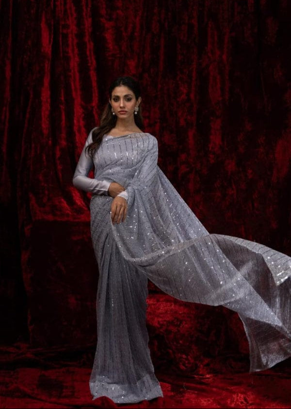 Moonlight Stitched Saree ✨ - Shiwani Apparels