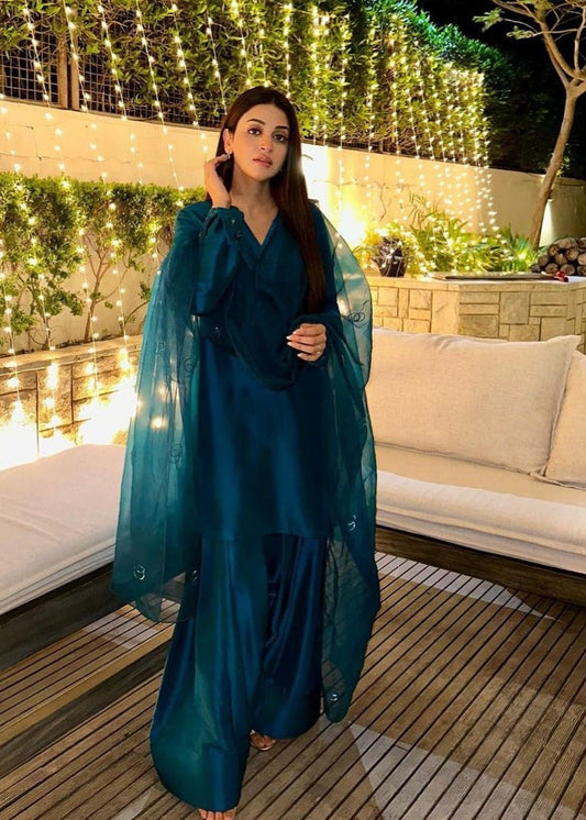 Regal Farshi Silk Ensemble (Stitched) - Shiwani Apparels